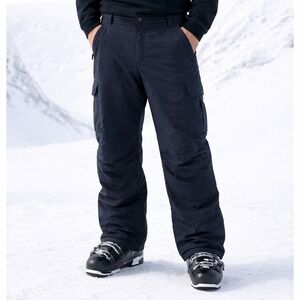 Turbine Men's Sz M Black Multi Pocket Ski Snowboard Snow Pants Insulated